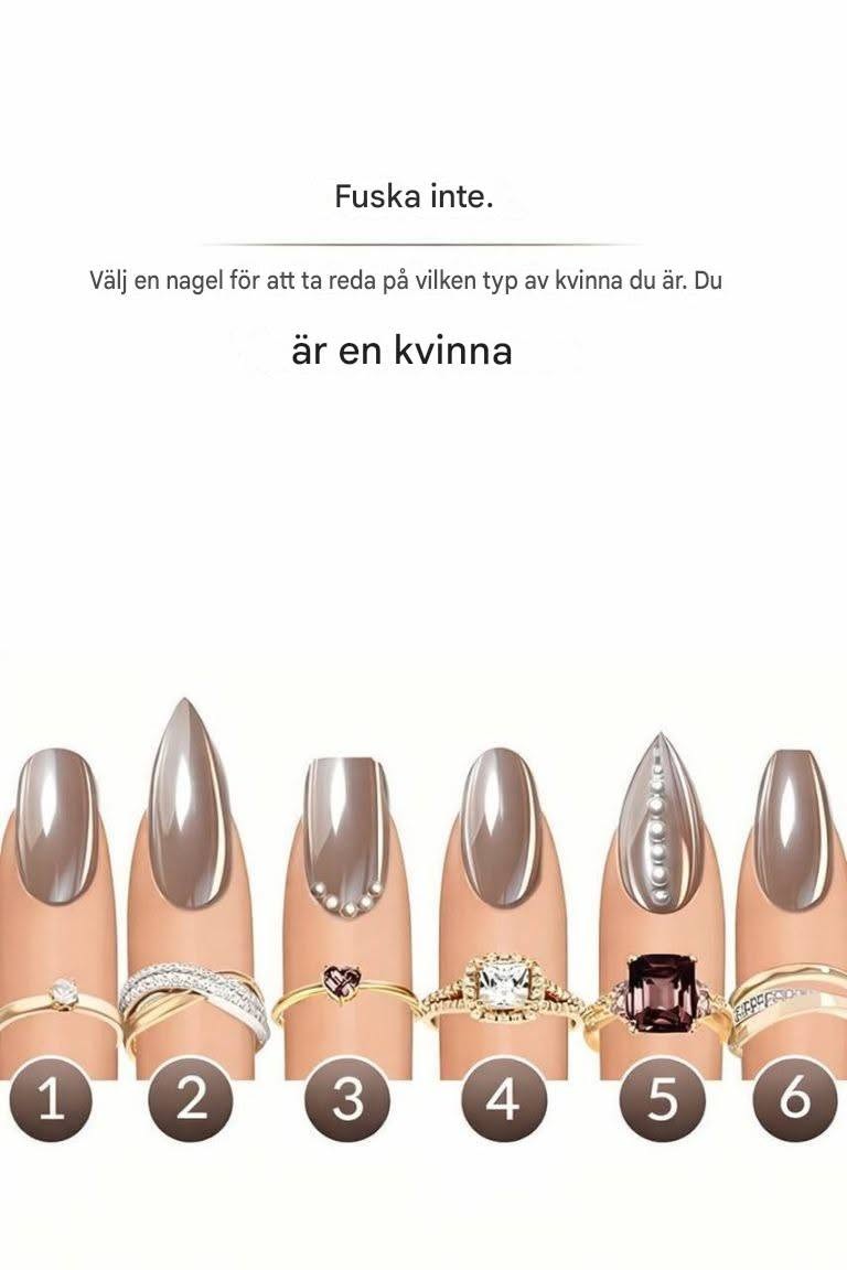 Vilken nagel attraherar dig mest? Den avslöjar vilken typ av kvinna du är.