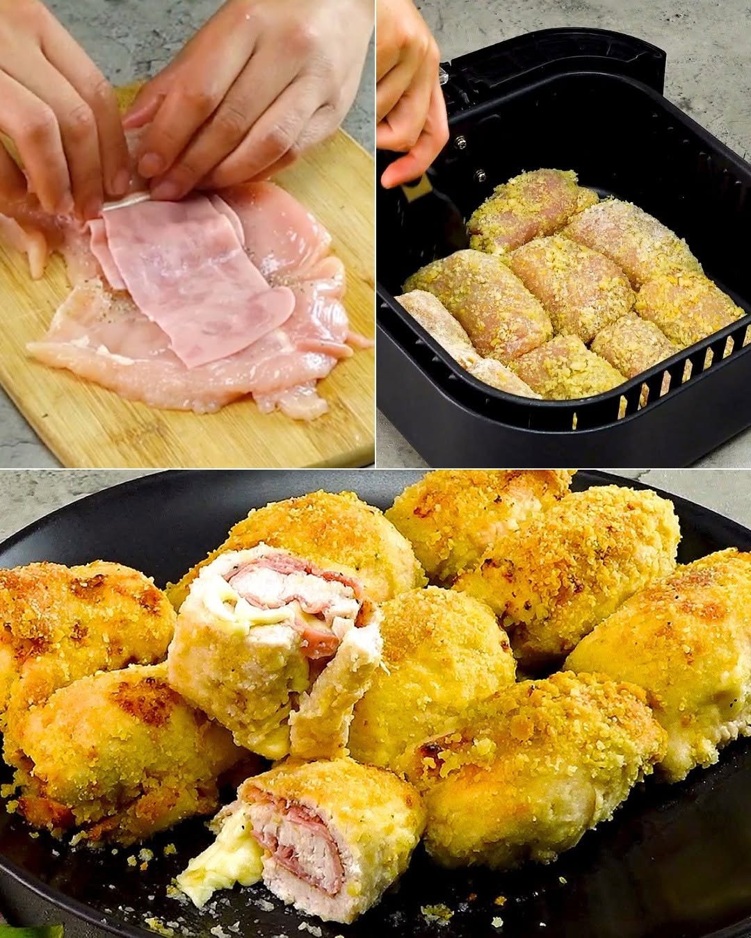 Kycklingrullar i airfryer