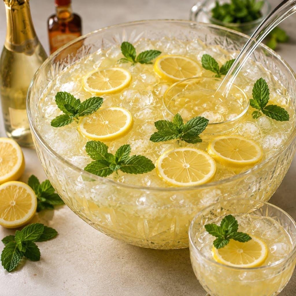 Citron- och champagnepunch: Den fräscha och eleganta festdrinken