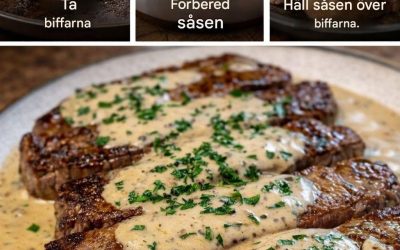 🥩 Biff i krämig vitlökssås – en lyxig middag att njuta av tillsammans