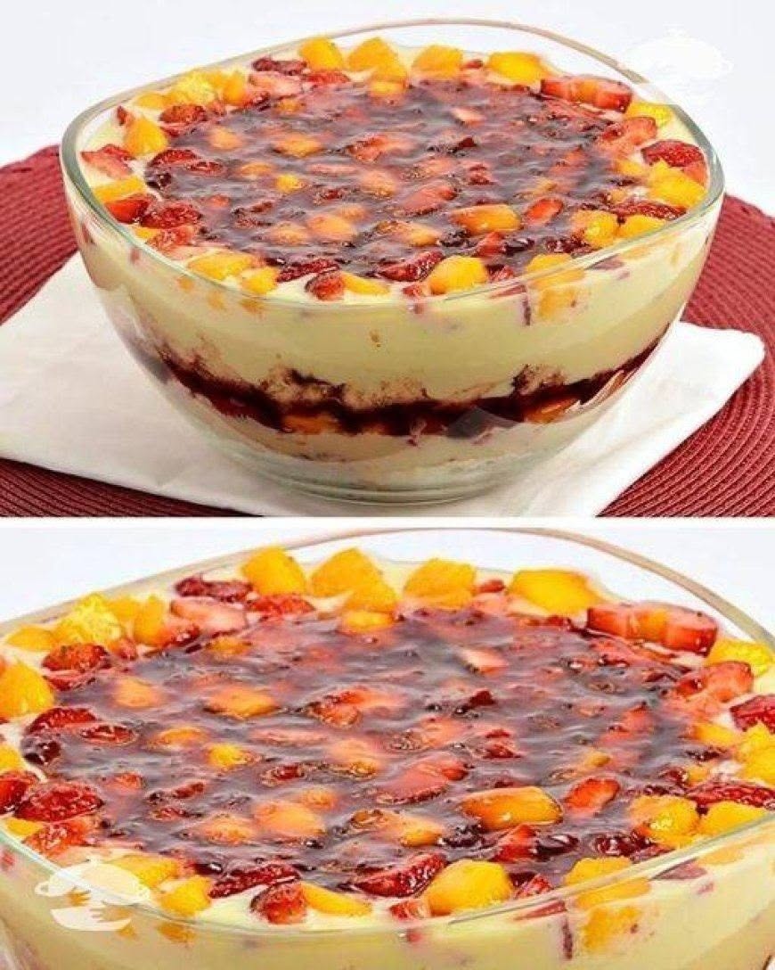 Jag lagade denna läckra dessert.