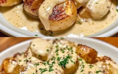 Jag lagar mat 3 gånger i veckan, potatis i vitlökssås, klar på några minuter!