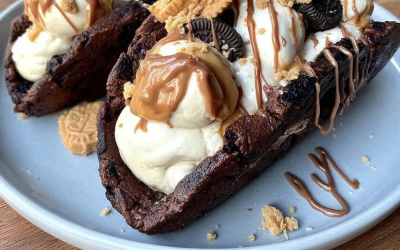 🌮 Brownie- och jordnötssmörstacos 🥜