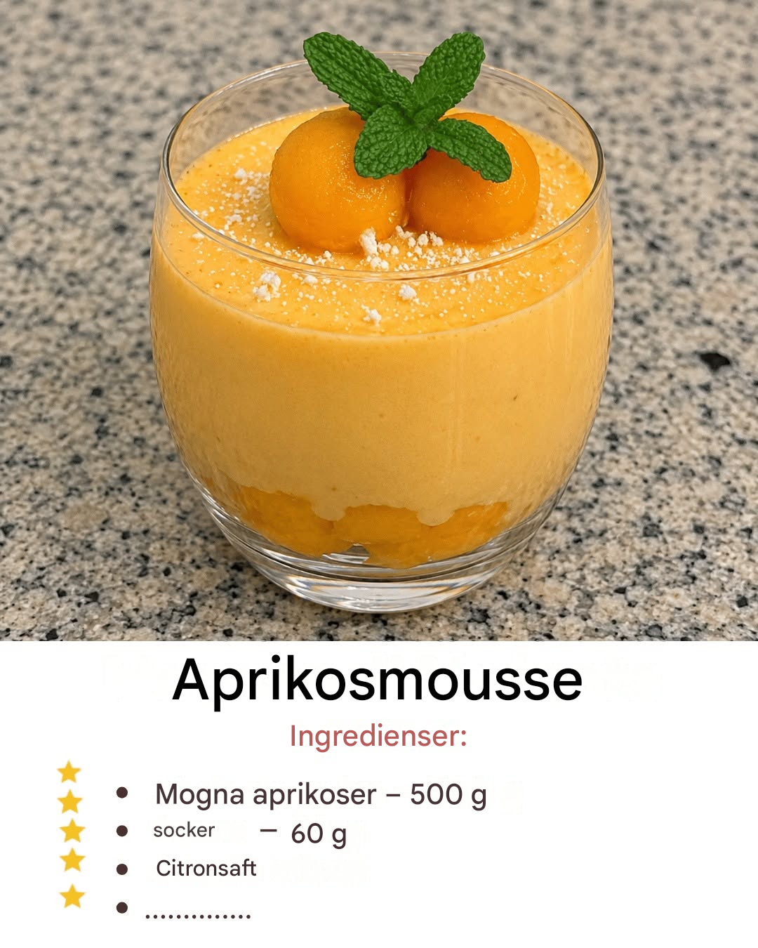 Lätt och luftig aprikosmousse