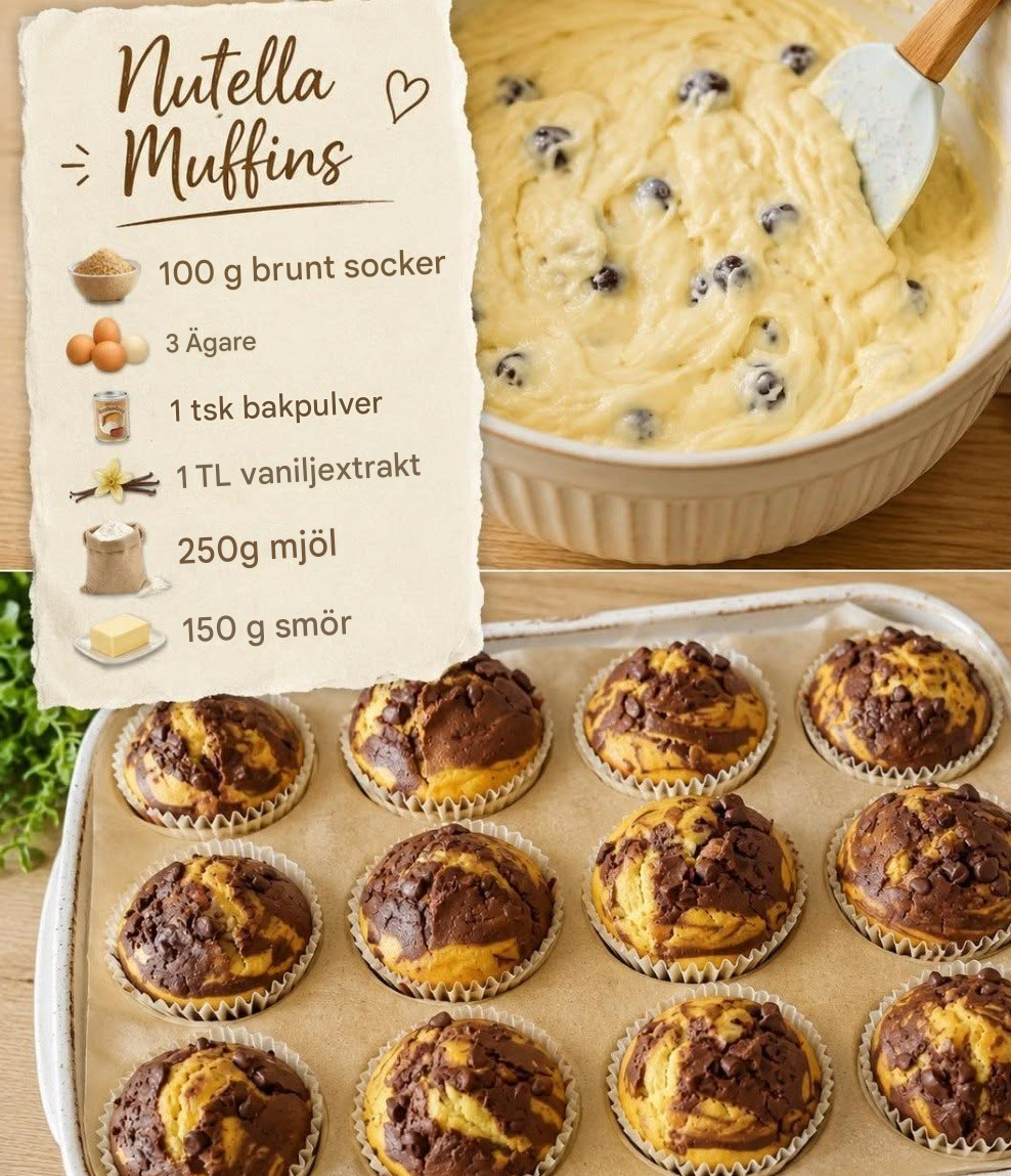 Nutellamuffins – Enkelt recept på saftiga chokladmuffins