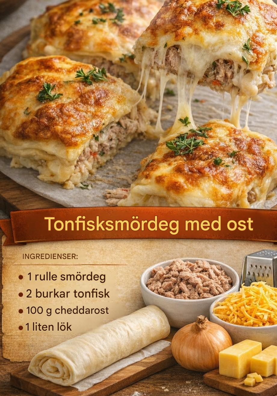 Tonfisksmördeg med ost – krispig, krämig och smakrik