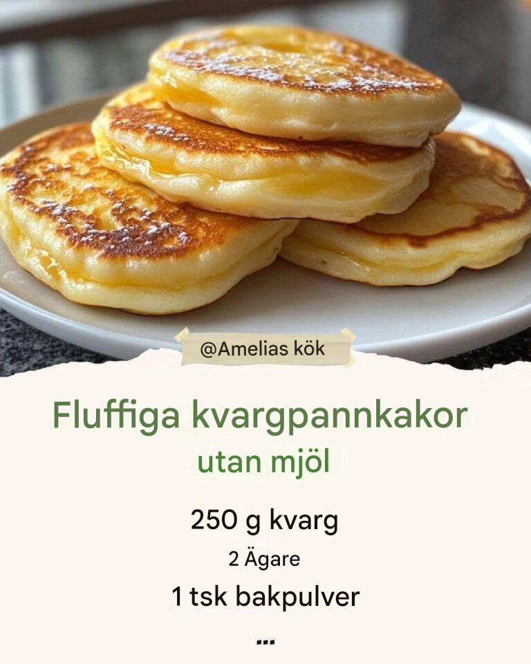 De smakar fantastiskt, kvargpannkakor utan mjöl är oslagbara i sin läckerhet.