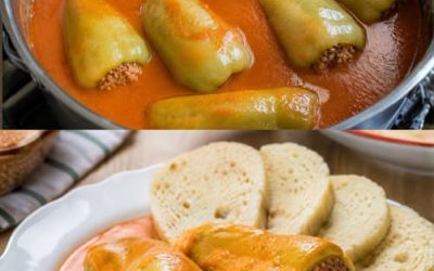 Fyllda paprikor med tomatsås – snabb tillagning