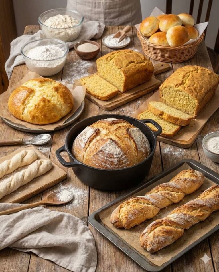 5 snabba bröd utan någon bakerfarenhet – krispiga på mindre än 1 timme!