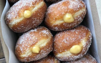 Berlinbollar (Bomboloni) med bakelsekräm