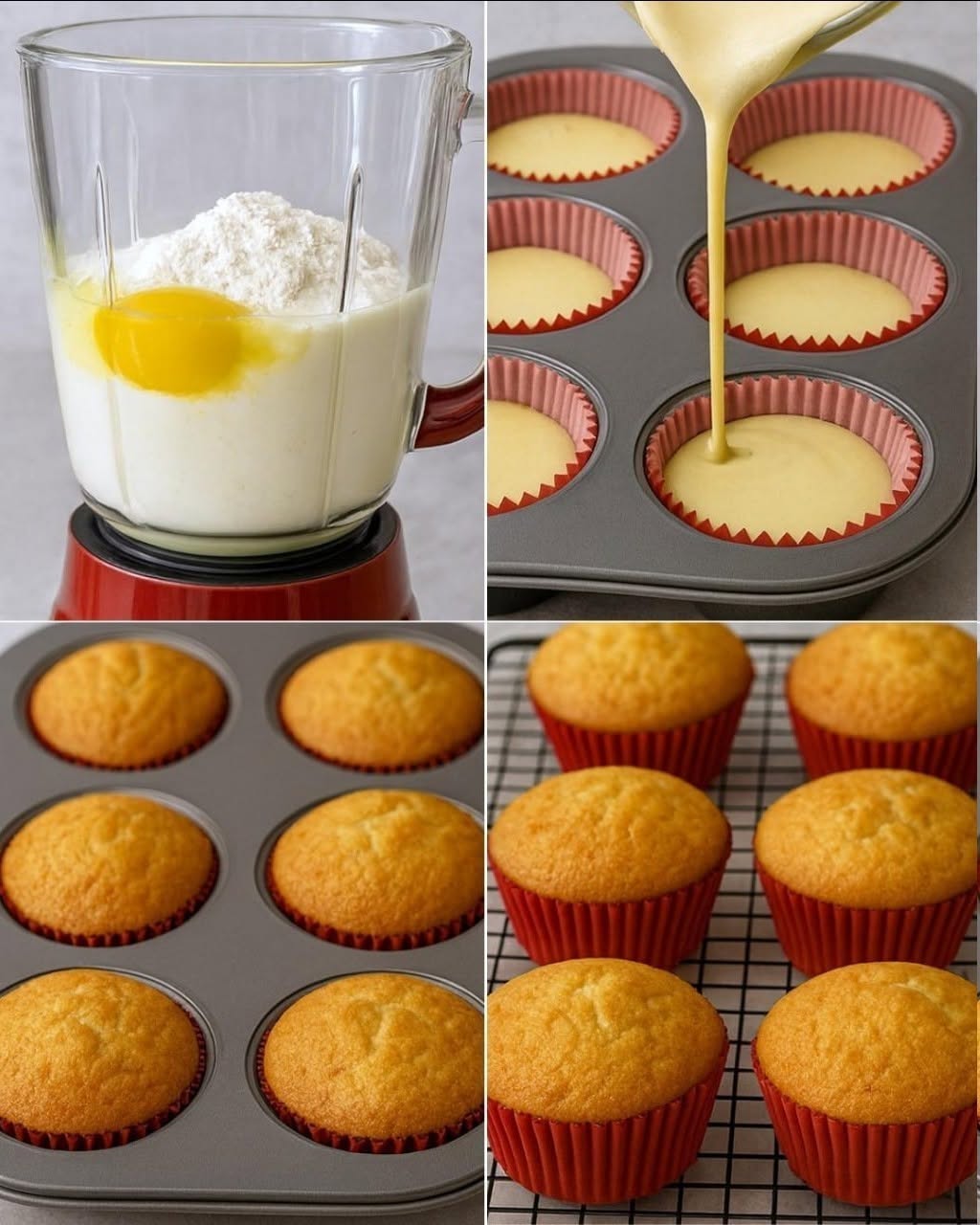 Enkla muffins i en mixer