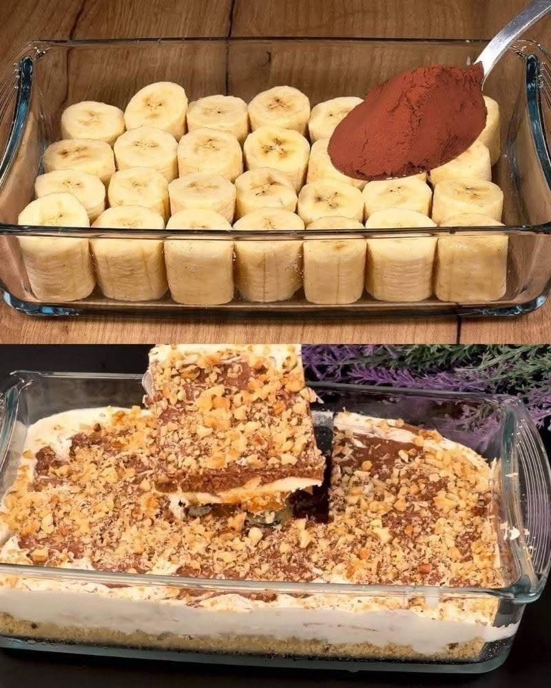 Chokladkaka med banan