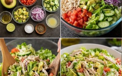 Förbered en kyckling- och avokadosallad steg för steg