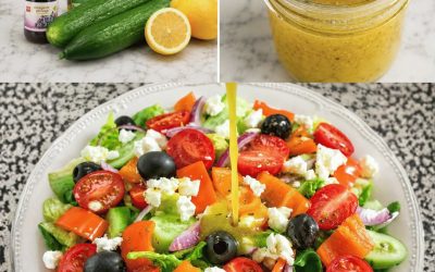 Grekisk sallad och dess speciella hemlagade sås — Precis som på en restaurang!