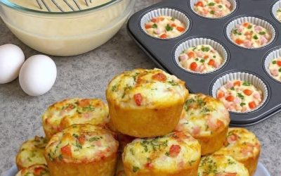 Recept på grönsaksomelettmuffins för barn