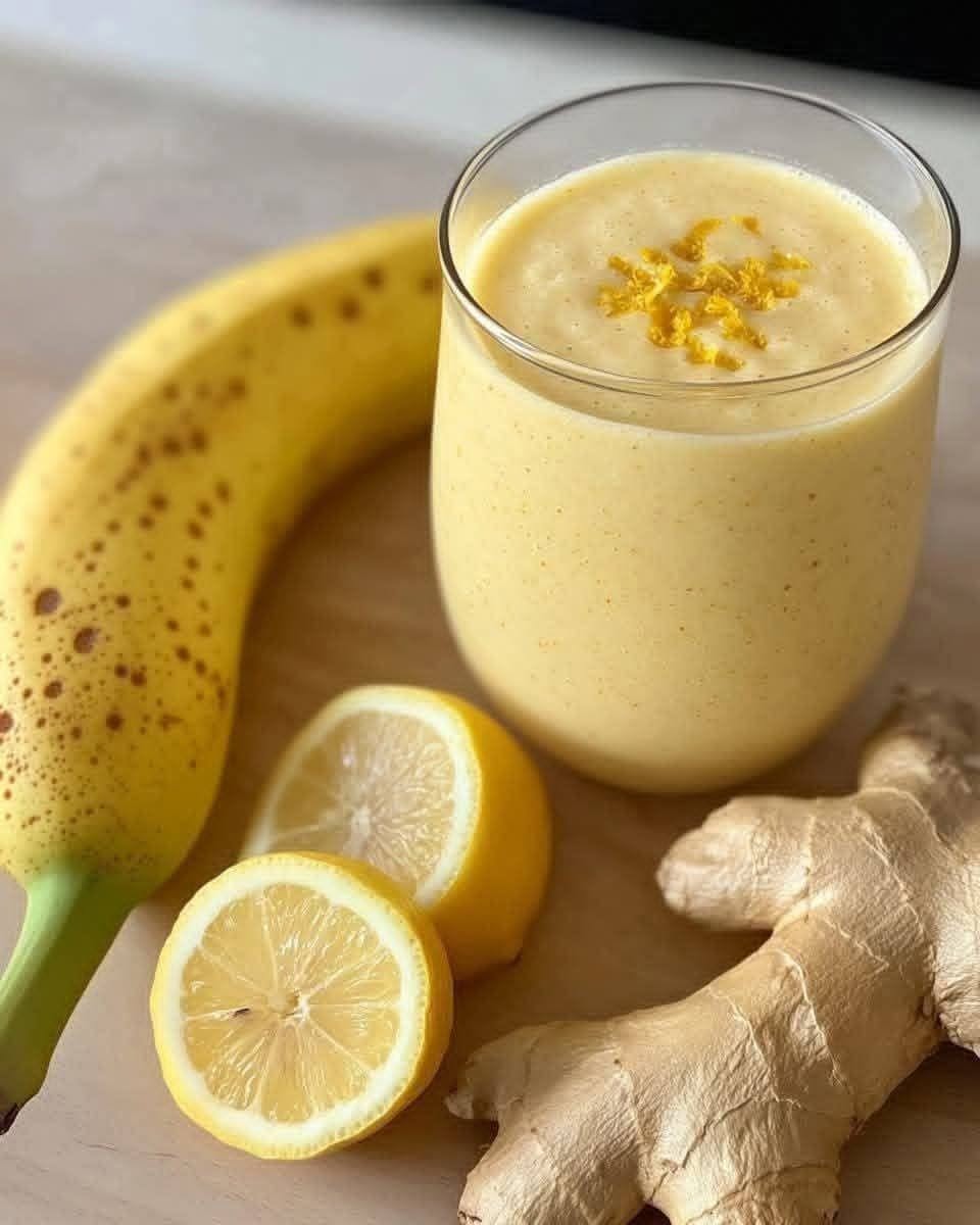 Banan-citron-ingefära-smoothie | Uppfriskande och energigivande dryck