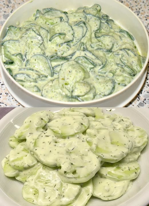 Yoghurtsallad med gurkor, klar på 7 minuter