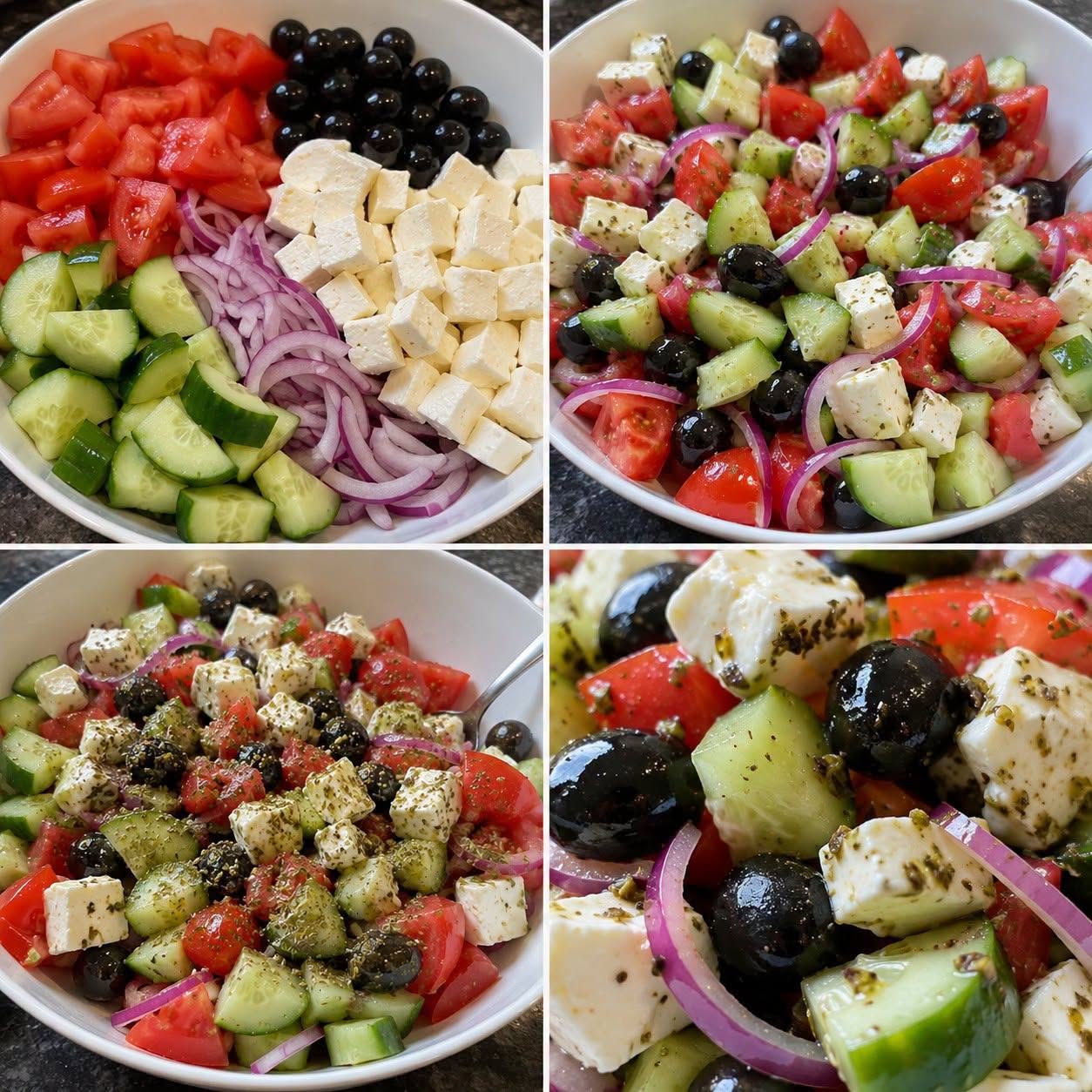 Greek Farmer’s Salad – Klassisk sallad med fetaost och oliver