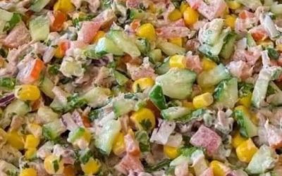 Tonfisksallad med en burk majs, jag är förälskad i den!