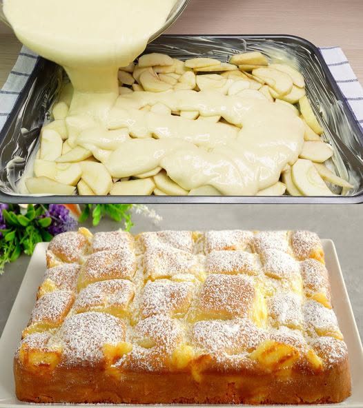 10-minuters äppelkaka med vaniljpudding som kommer att göra världen galen
