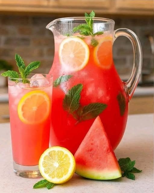 Uppfriskande vattenmelonlemonad – den perfekta sommardrinken 😍