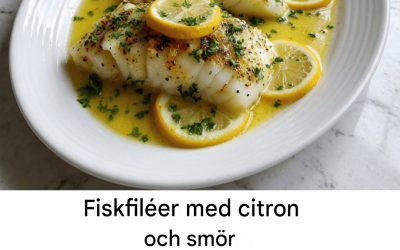 Fiskfiléer med citron och smör — Lätta, smälter i munnen och fulla av smak!