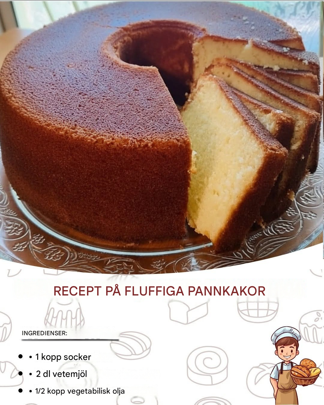 Recept på fluffiga pannkakor