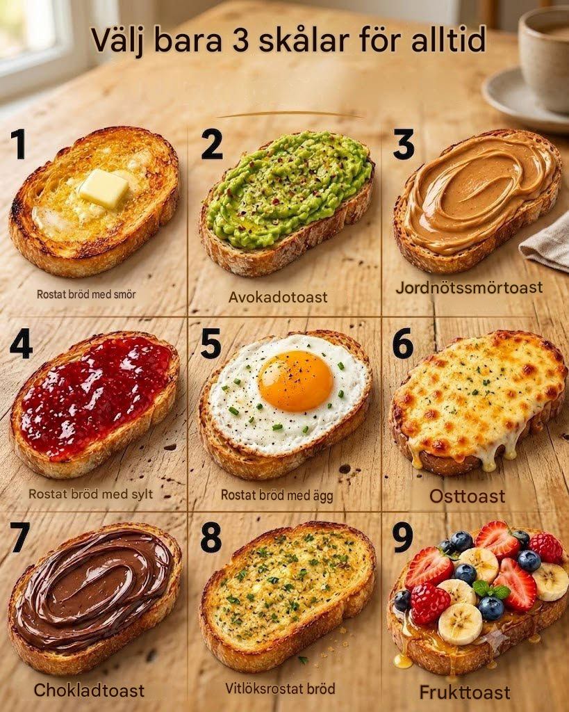 Välj dina skålar – du kan bara välja 3 alternativ… 🍞 Och ditt val kommer att avslöja något om din personlighet