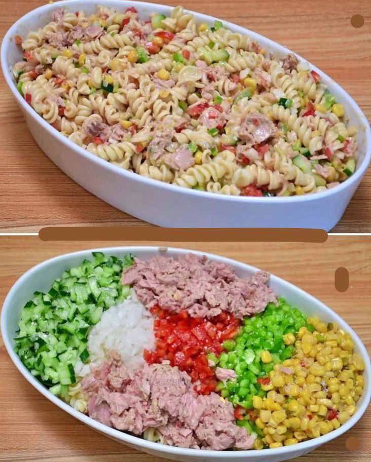 RECEPT PÅ KALL PASTASALLAD MED TONFISK