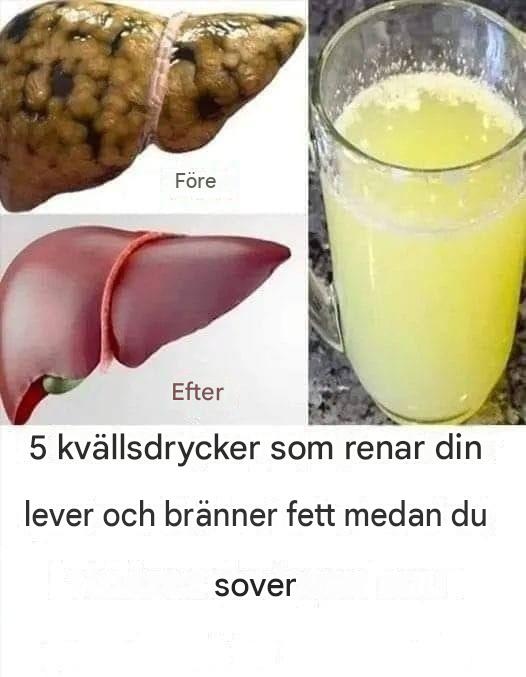 5 drycker att dricka före sänggåendet för att rena levern och bränna fett
