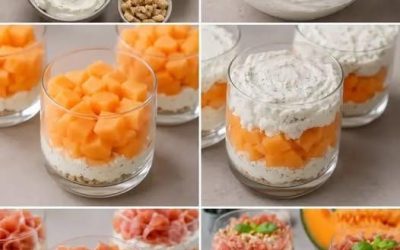 Sommartiramisu med melon, prosciutto och färskost