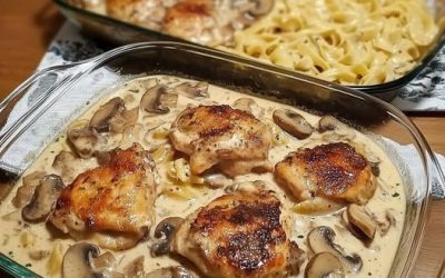 Krämig kyckling med svamp och tagliatelle – en snabb och utsökt middag